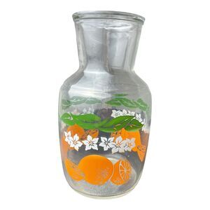 Vintage Anchor Hocking Orange Juice Carafe Pitcher No Lid